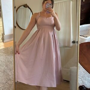 Elegant Pink Sleeveless Dress